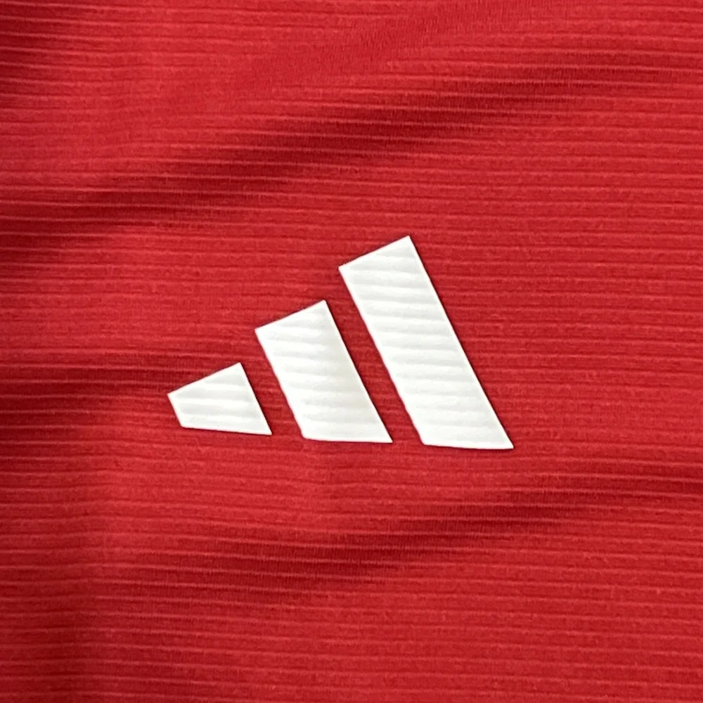 Adidas men's $80 Nebraska Cornhuskers Ottoman Polo Shirt Red  size XL NWT